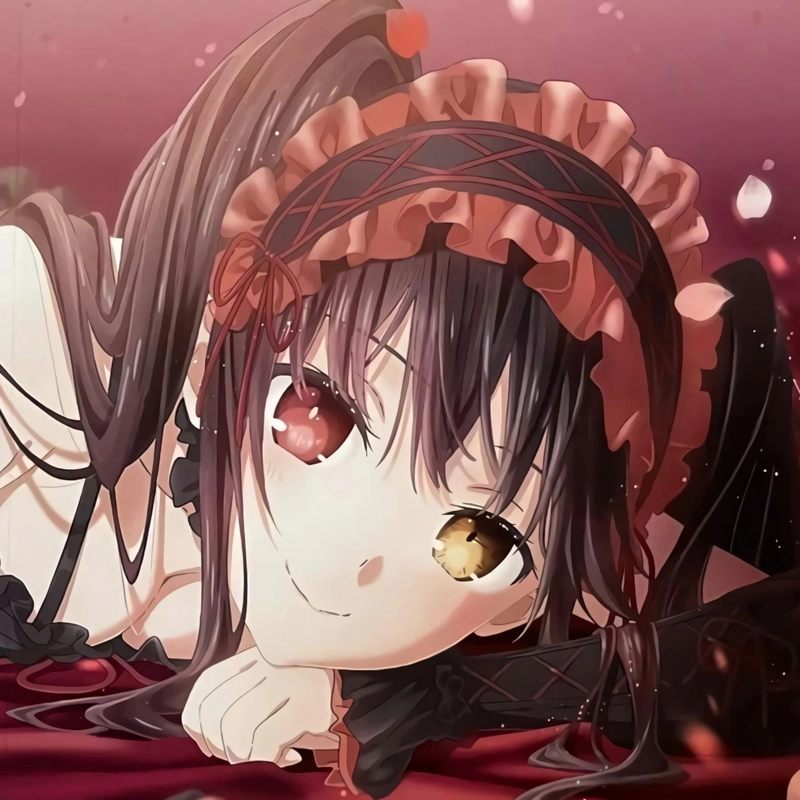 Bức hình anime Kurumi sử dụng năng lực điều khiển thời gian