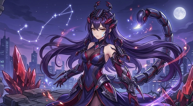 Cô gái ma mị hình ảnh cung bọ cạp nữ anime
