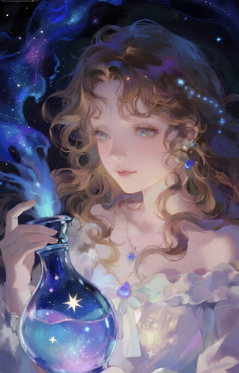 Cung bảo bình nữ cuốn hút trong ảnh anime