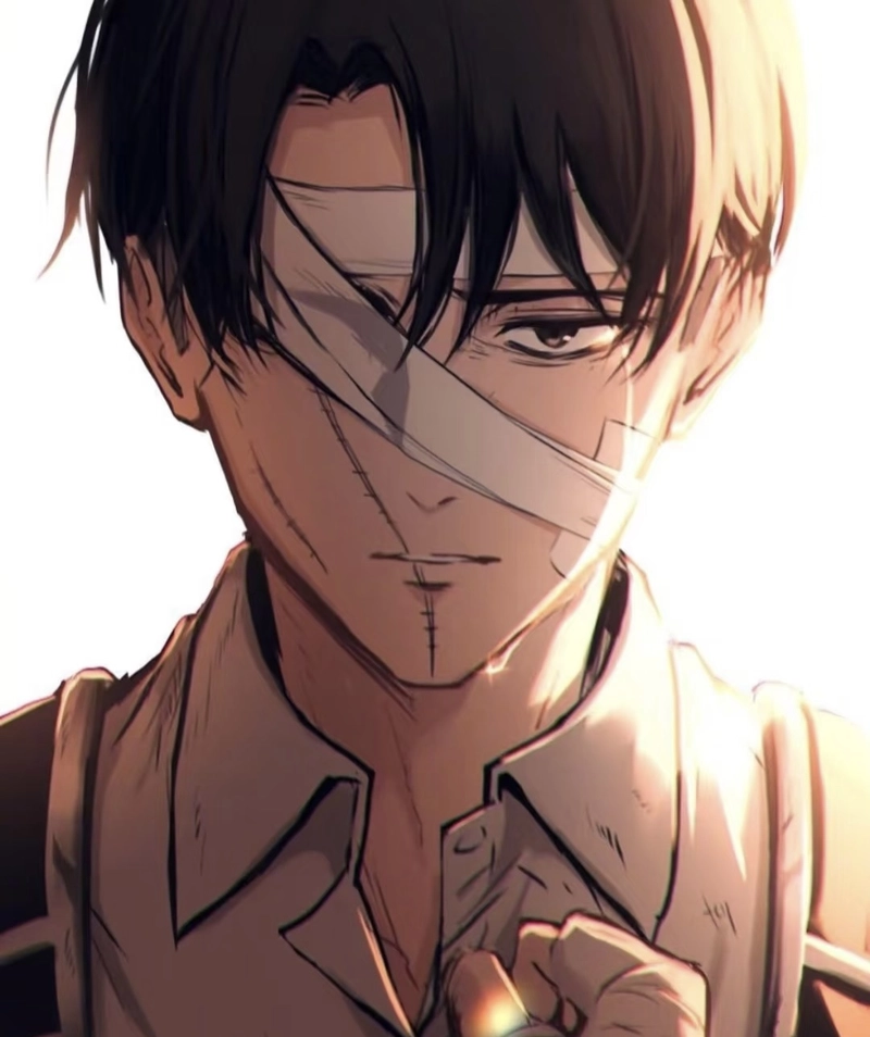 Hình Levi Ackerman đứng giữa nền tối