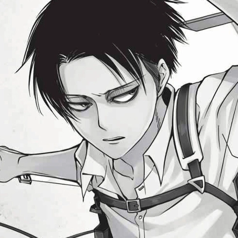 Hình ảnh Levi Ackerman đứng giữa nền tối