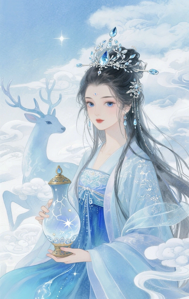 Hình ảnh anime sáng tạo chủ đề bảo bình nữ