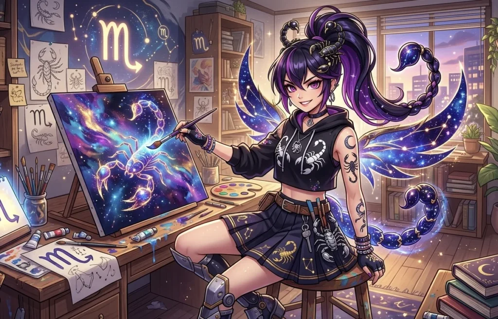 Hình ảnh cung bọ cạp nữ anime thumbnail