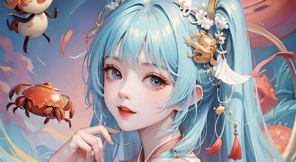 Hình ảnh cung cự giải nữ anime thumbnail