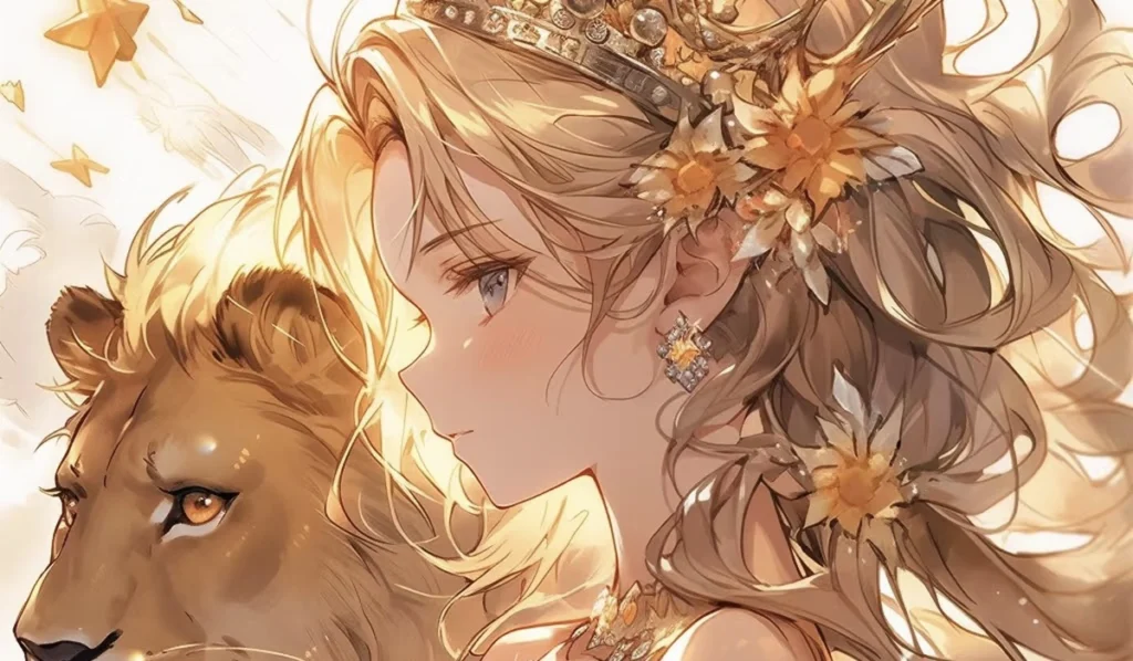Hình ảnh cung sư tử nữ anime thumbnail