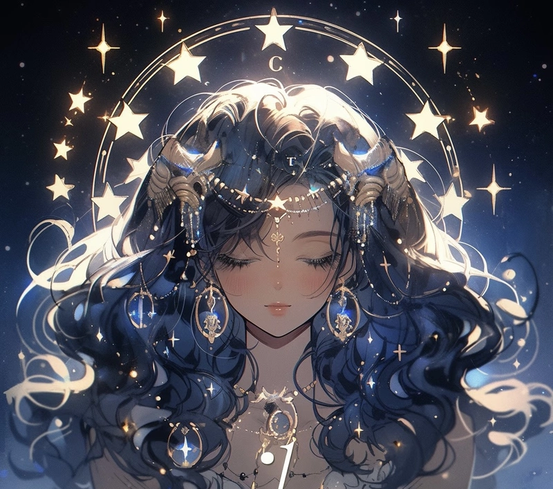 Hình ảnh cung thiên bình nữ anime dịu