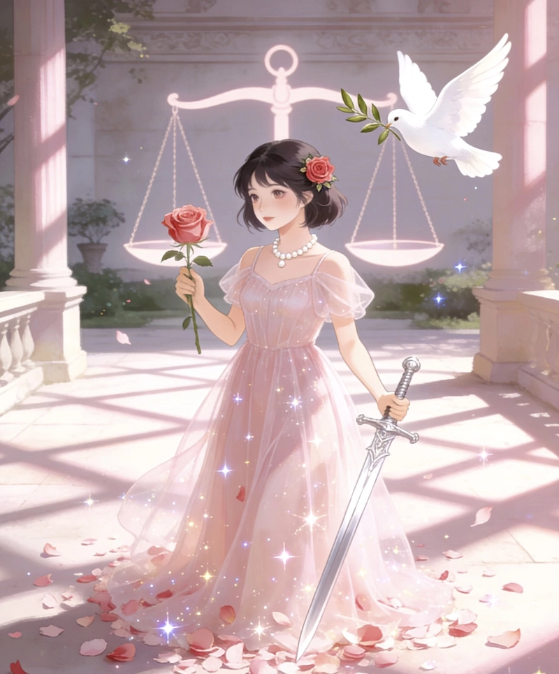 Hình ảnh cung thiên bình nữ anime sáng