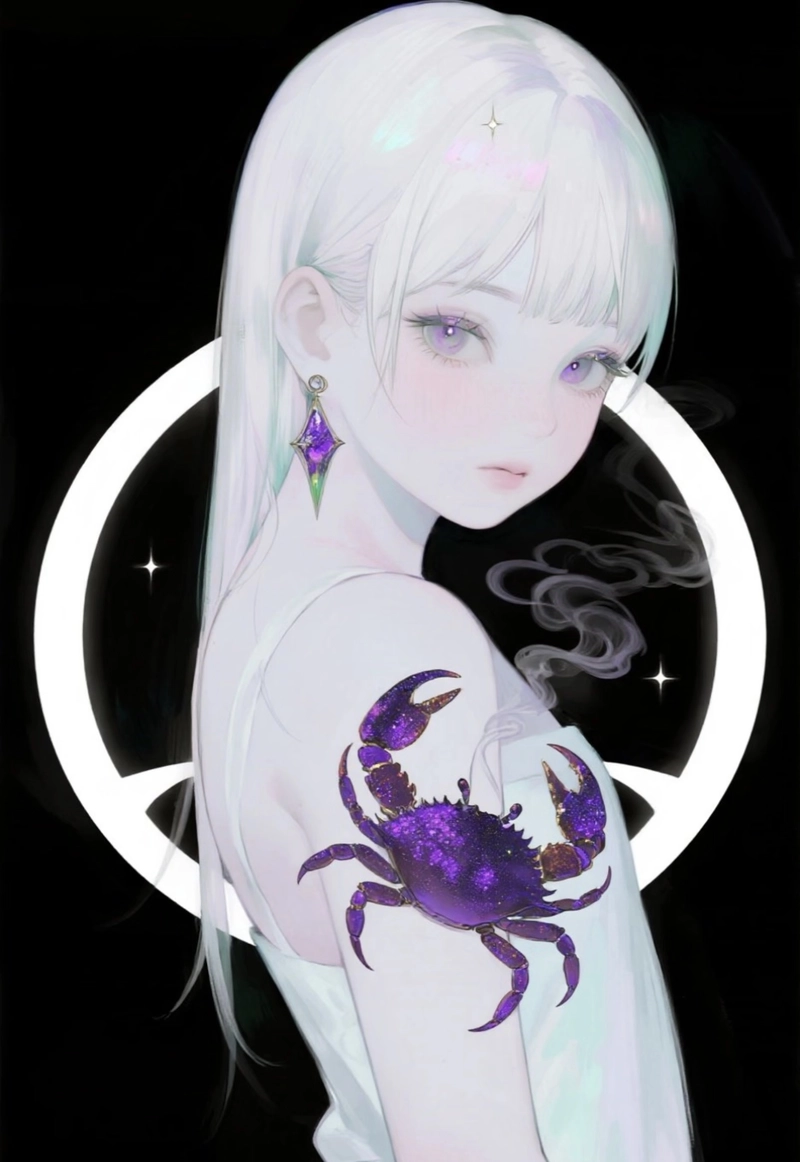 Hình ảnh dịu sáng chủ đề hình ảnh cung cự giải nữ anime