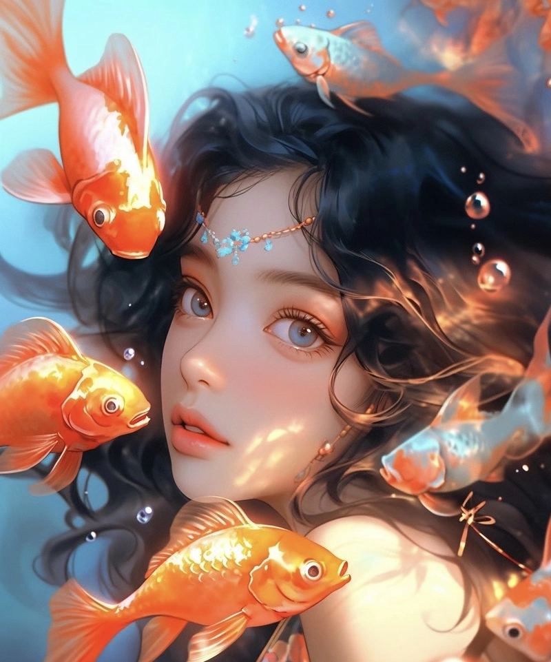 Hình ảnh nữ sinh cung song ngư nhẹ