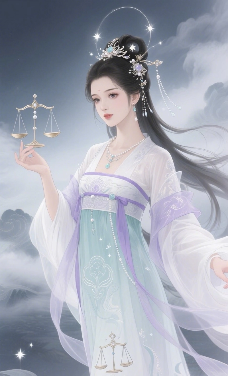 Hình ảnh nữ thần mang cung thiên bình