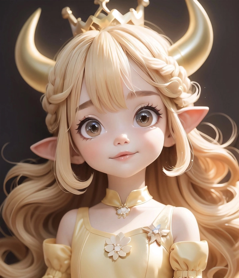 Hình cung Kim Ngưu nữ anime ngọt ngào tinh tế đáng yêu