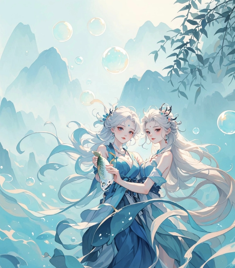 Hình cute cô gái nét cung song ngư