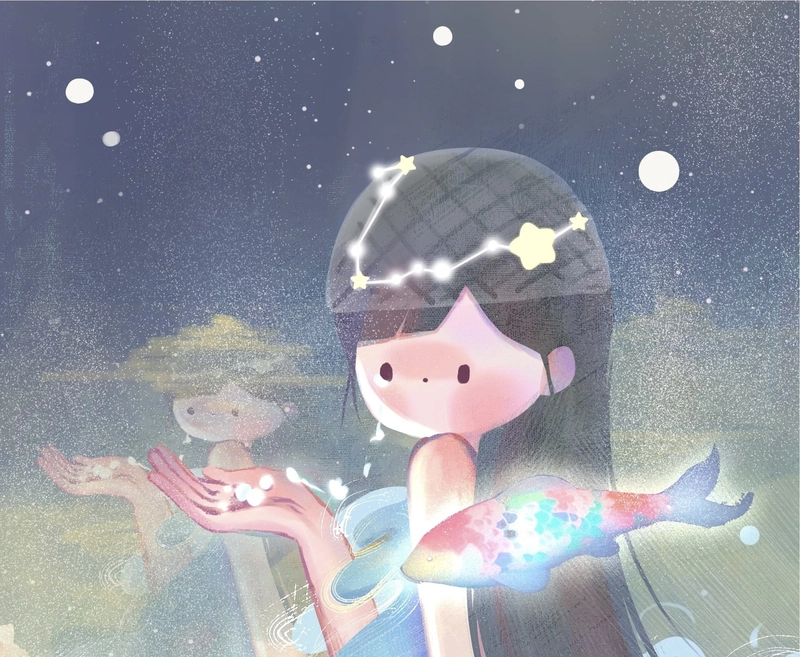 Hình tóc dài thuộc cung song ngư anime