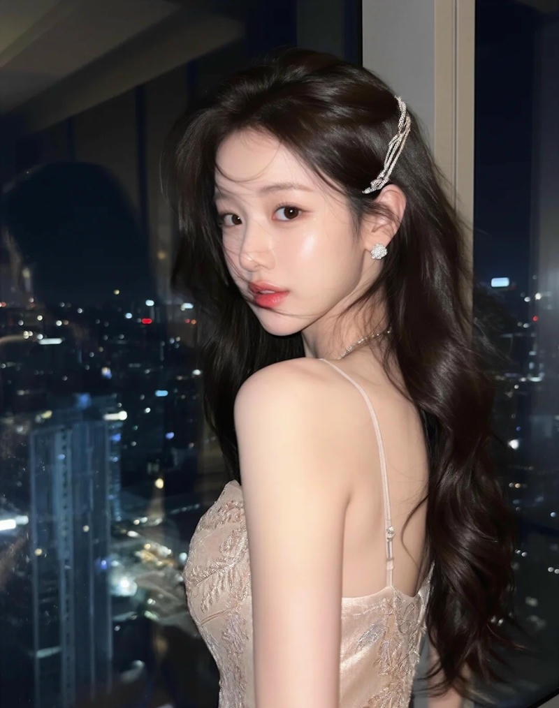 Nét mặt dịu dàng thể hiện gái hot douyin