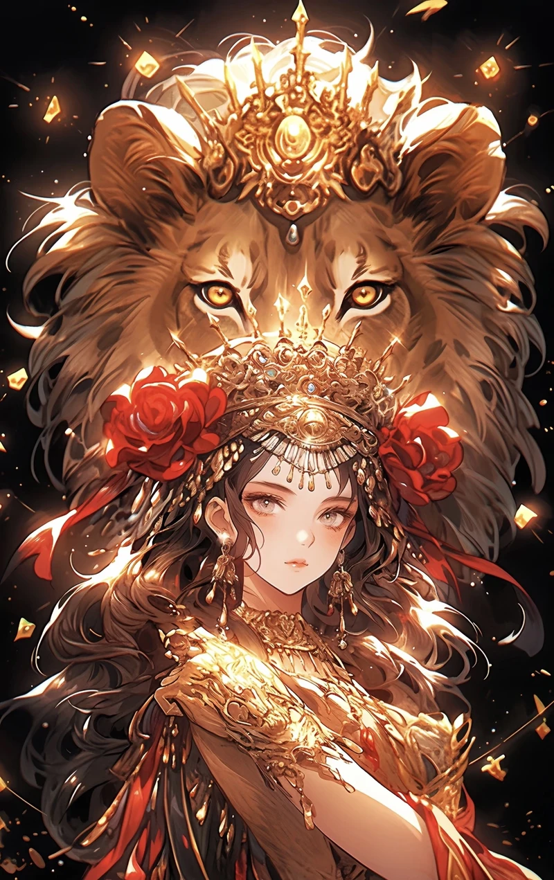 Nhân vật hình ảnh cung sư tử nữ anime ngạo nghễ