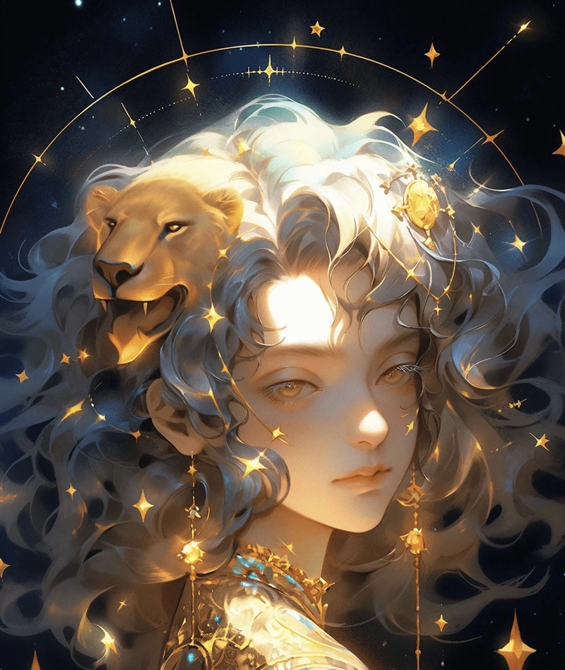 Nhân vật hình ảnh cung sư tử nữ anime