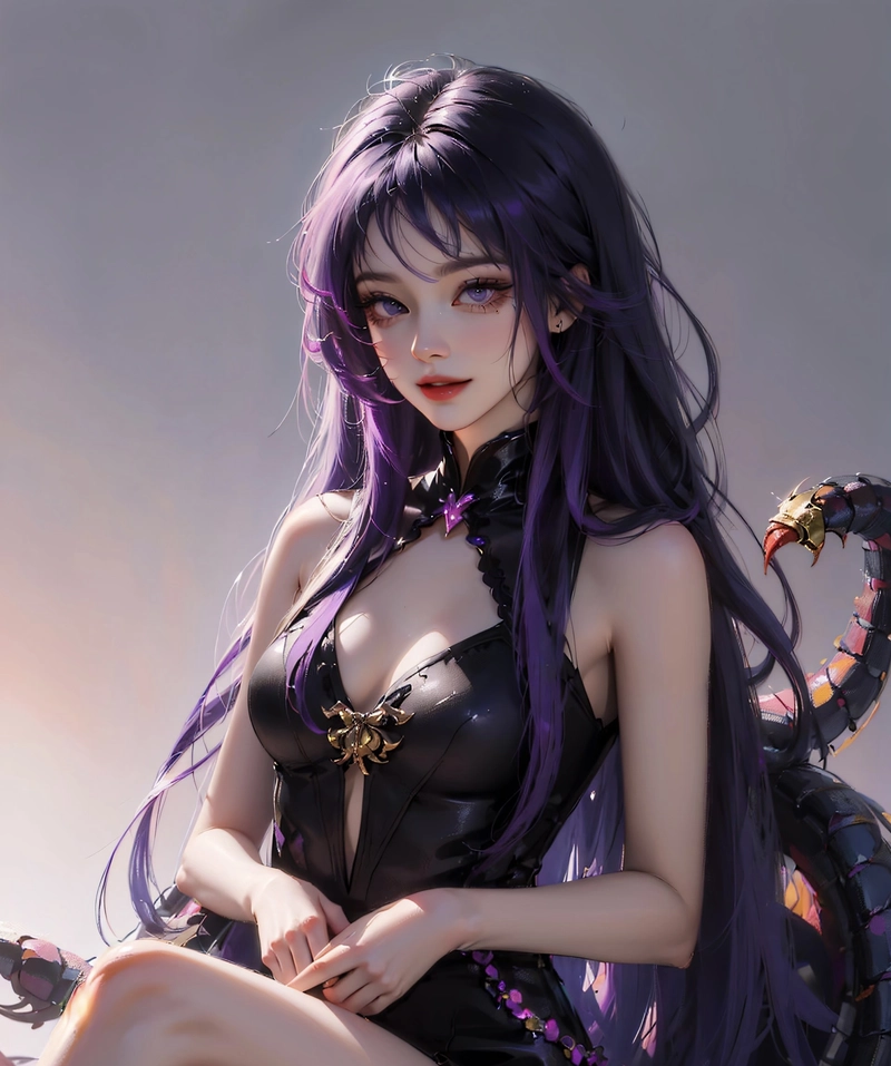 Nữ anime ma mị phong cách hoàng đạo bọ cạp