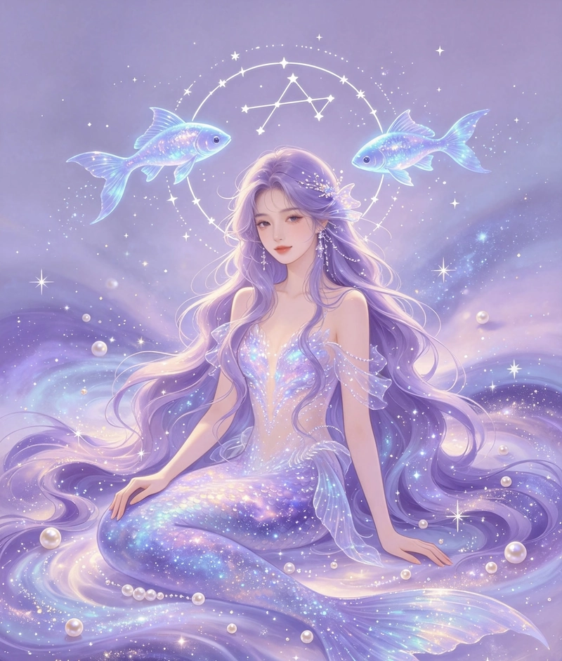 Nữ thần biển phong cách cung song ngư