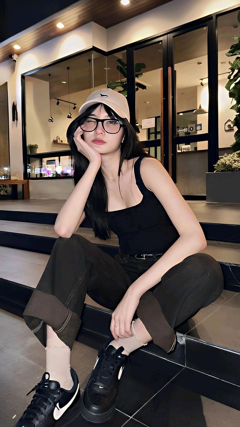 Tải ảnh hot girl đeo kính với phong cách trẻ trung
