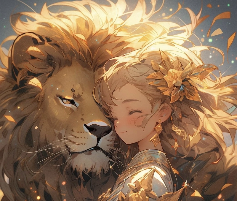 Thiếu nữ hình ảnh cung sư tử nữ anime thanh cao