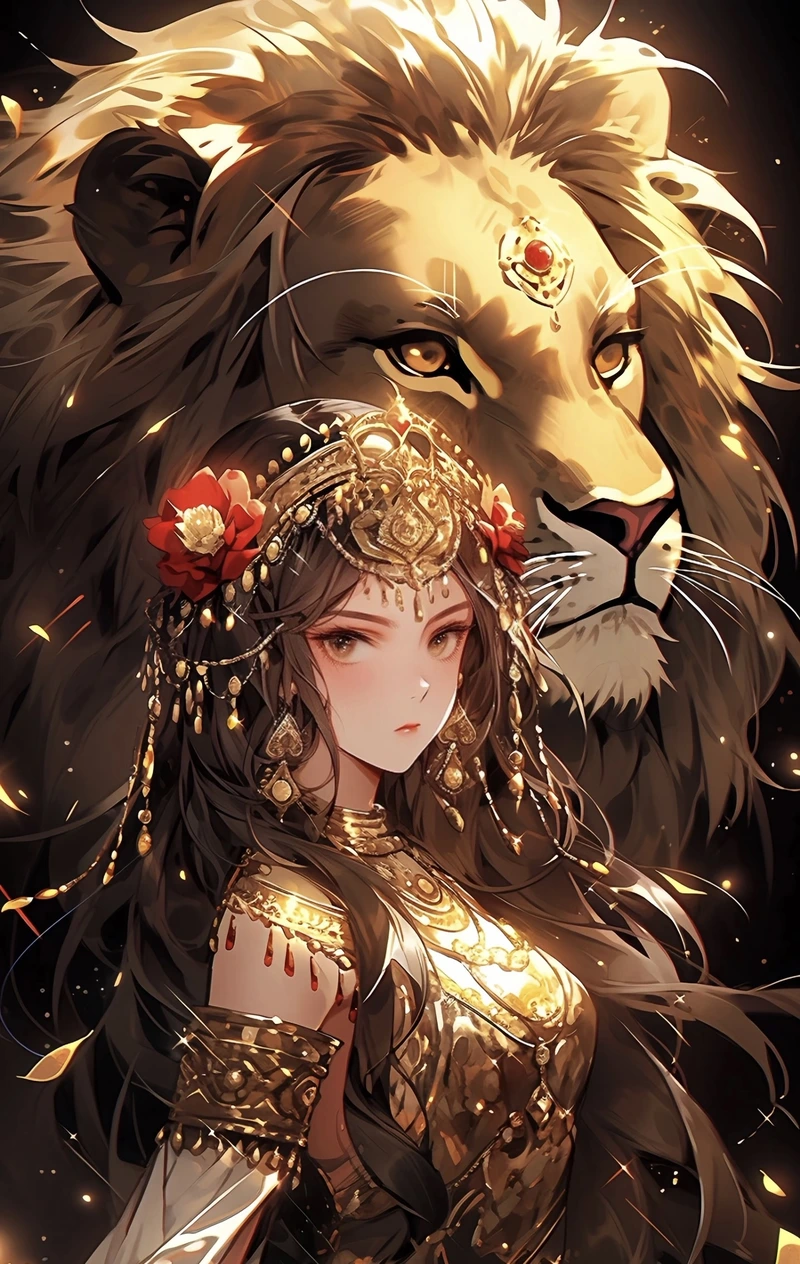 Thiếu nữ kiêu hình ảnh cung sư tử nữ anime