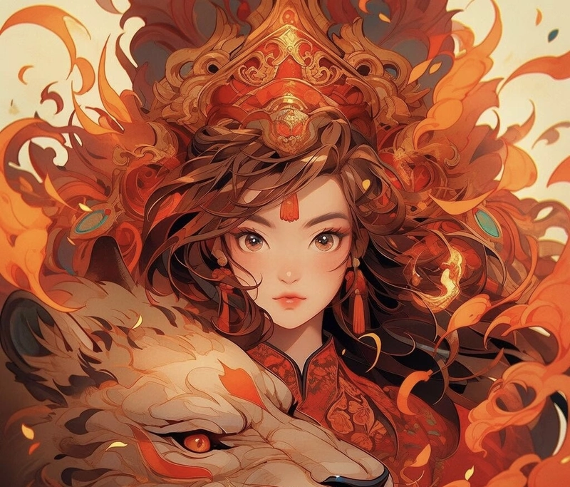 Tóc xoăn nhẹ hình ảnh cung sư tử nữ anime