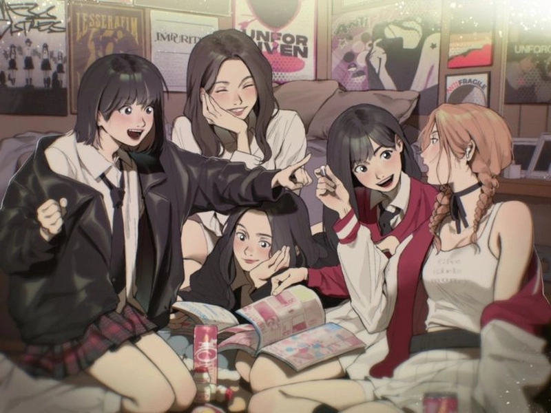 ảnh nhóm anime với những khoảnh khắc đáng nhớ