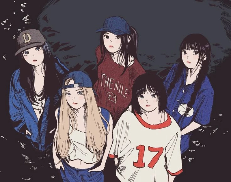 hình ảnh nhóm anime mang phong cách fantasy độc đáo