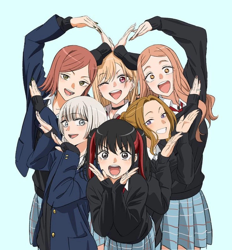 hình anime nhóm bạn cùng nhau tạo nên kỷ niệm