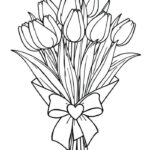 tranh tô màu hoa tulip đẹp nhất