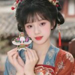 ảnh gái xinh cổ trang khung cảnh cổ kính
