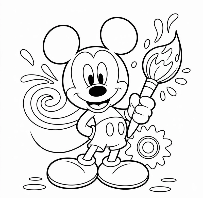 Gallery - 157+ tranh tô màu chuột Mickey đẹp mắt kích thích tư duy bé - image 1
