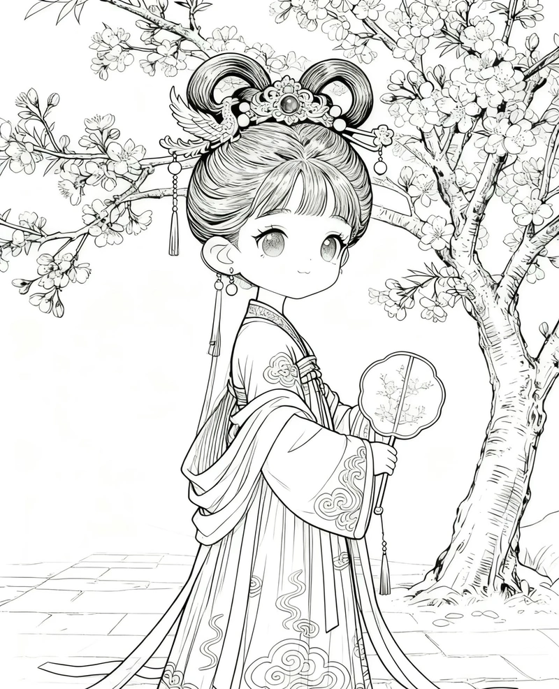 Gallery - 257+ tranh tô màu công chúa anime cổ trang đẹp mê hoặc cho bé - image 13