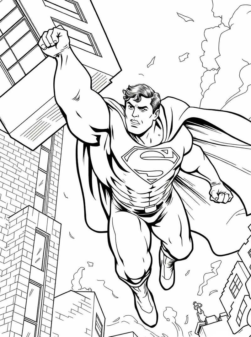 Gallery - 251+ tranh tô màu Superman đẹp mắt giúp bé thỏa sức sáng tạo - image 1
