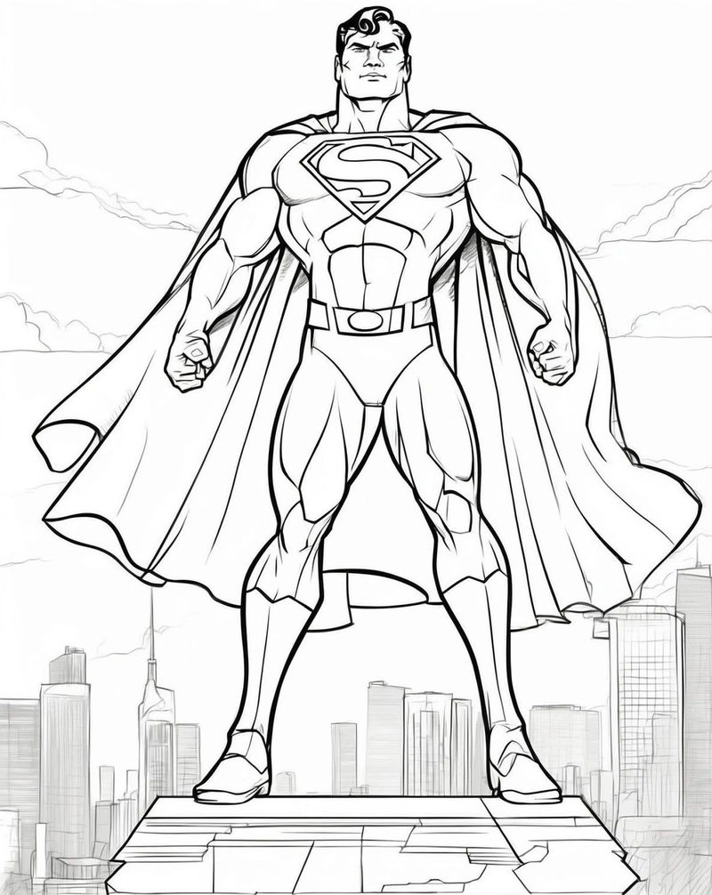 Gallery - 251+ tranh tô màu Superman đẹp mắt giúp bé thỏa sức sáng tạo - image 5
