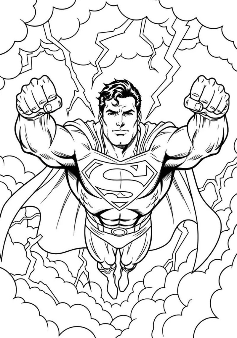 Gallery - 251+ tranh tô màu Superman đẹp mắt giúp bé thỏa sức sáng tạo - image 6