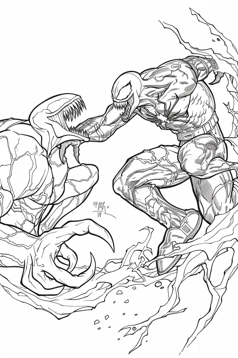 Gallery - 223+ tranh tô màu Venom miễn phí để bé tô vẽ mỗi ngày vui nhộn - image 3