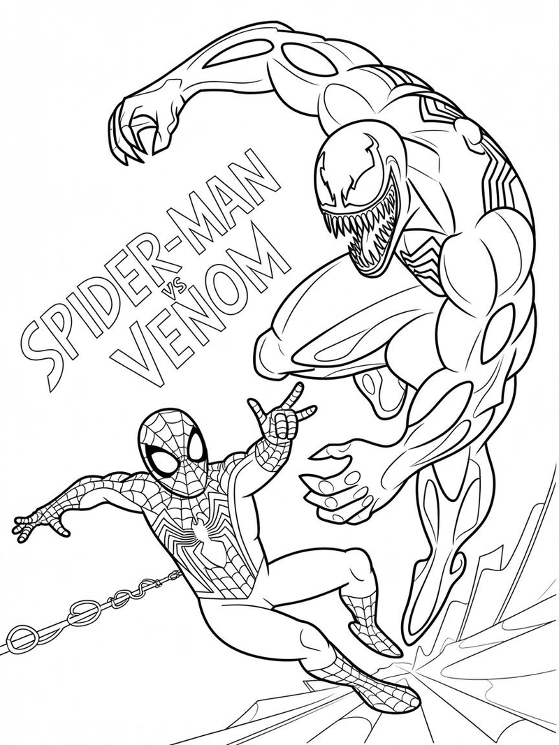 Gallery - 223+ tranh tô màu Venom miễn phí để bé tô vẽ mỗi ngày vui nhộn - image 4