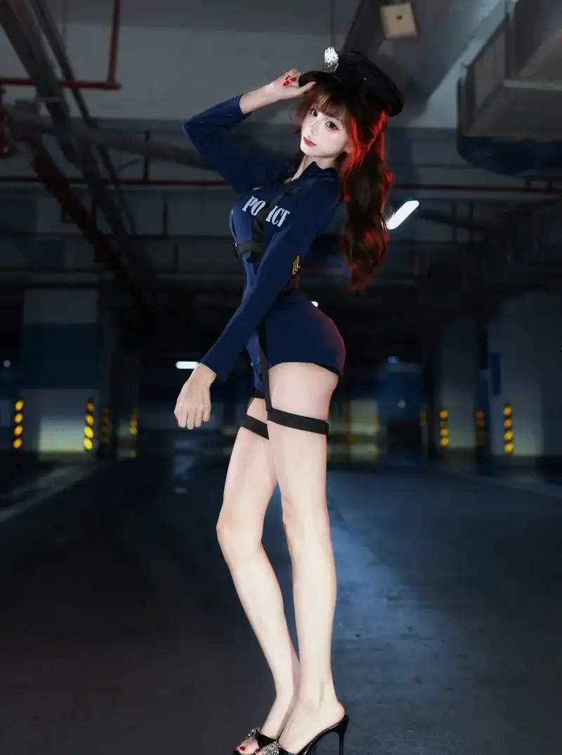 cosplay cảnh sát nữ xinh đẹp hiện đại