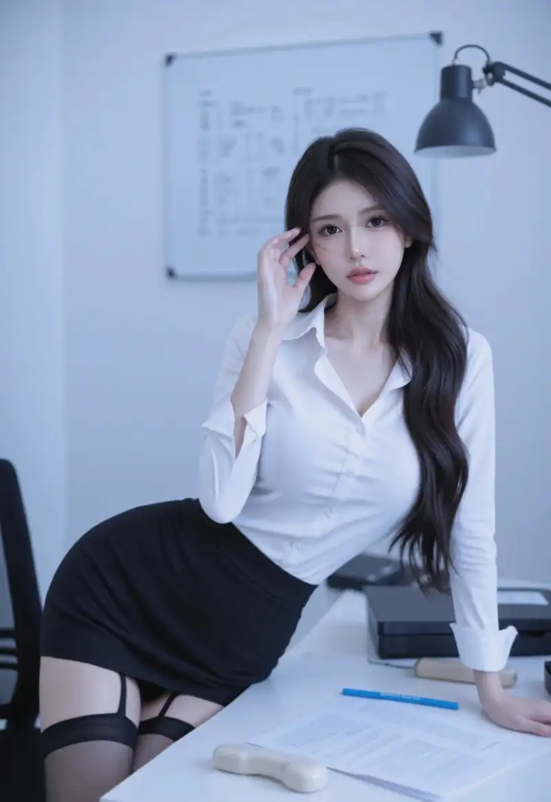 hình ảnh nữ cosplay thư ký cực xinh