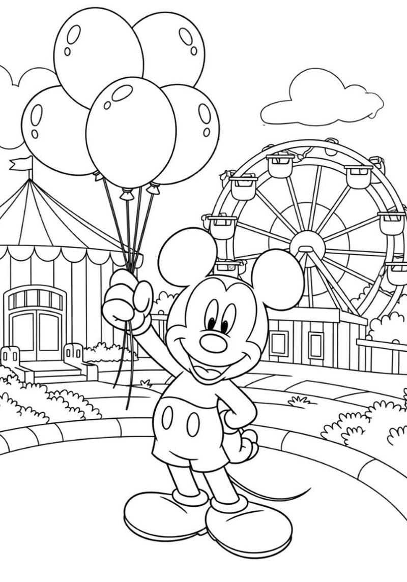 Gallery - 157+ tranh tô màu chuột Mickey đẹp mắt kích thích tư duy bé - image 12