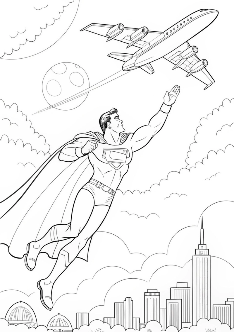 Gallery - 251+ tranh tô màu Superman đẹp mắt giúp bé thỏa sức sáng tạo - image 9