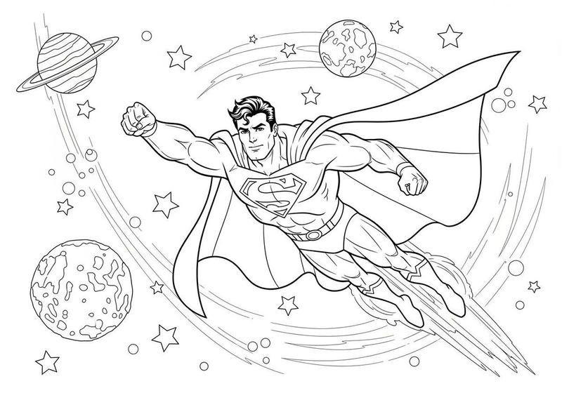 Gallery - 251+ tranh tô màu Superman đẹp mắt giúp bé thỏa sức sáng tạo - image 10