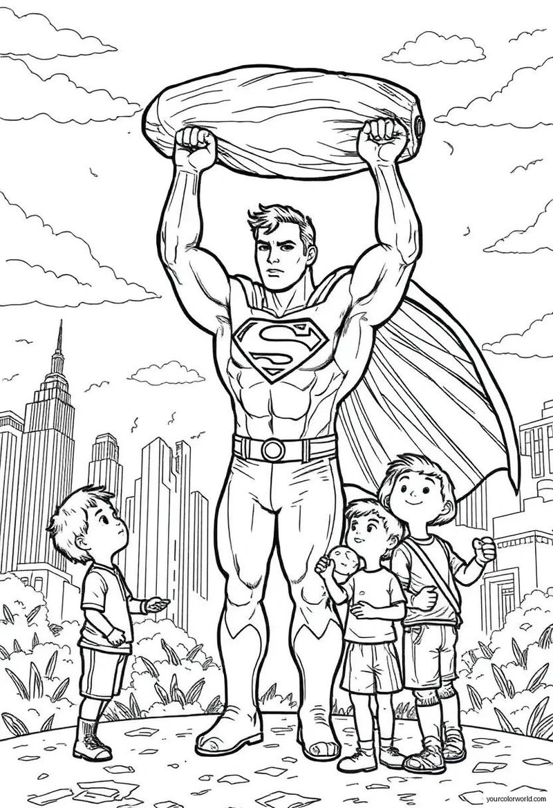 Gallery - 251+ tranh tô màu Superman đẹp mắt giúp bé thỏa sức sáng tạo - image 11
