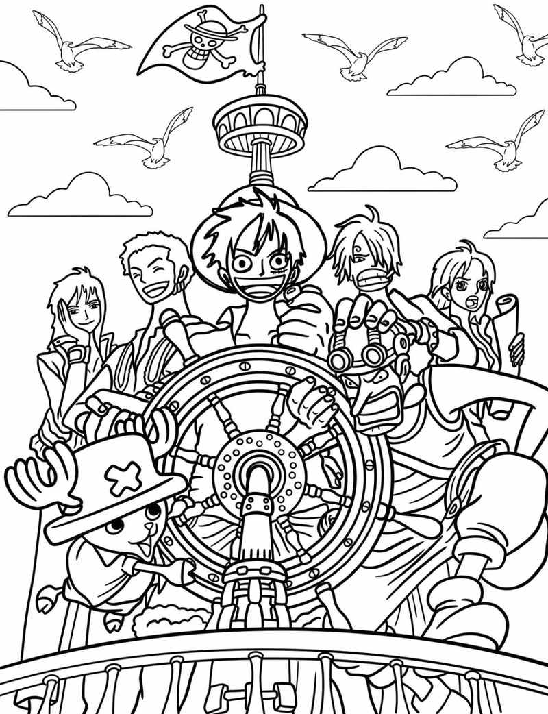 Gallery - 256+ tranh tô màu One Piece cực đẹp cùng dàn hải tặc Mũ Rơm - image 13