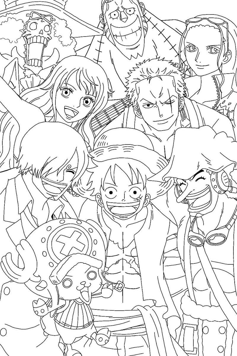 Gallery - 256+ tranh tô màu One Piece cực đẹp cùng dàn hải tặc Mũ Rơm - image 14