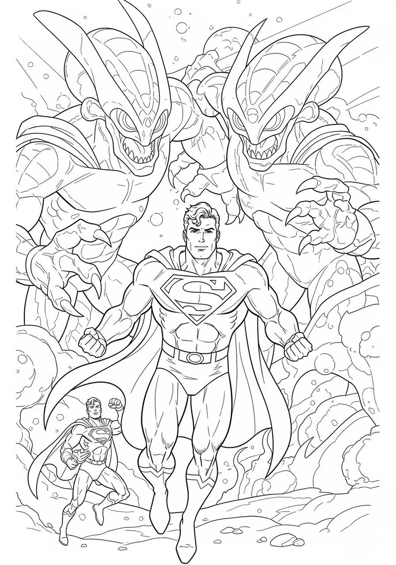 Gallery - 251+ tranh tô màu Superman đẹp mắt giúp bé thỏa sức sáng tạo - image 13