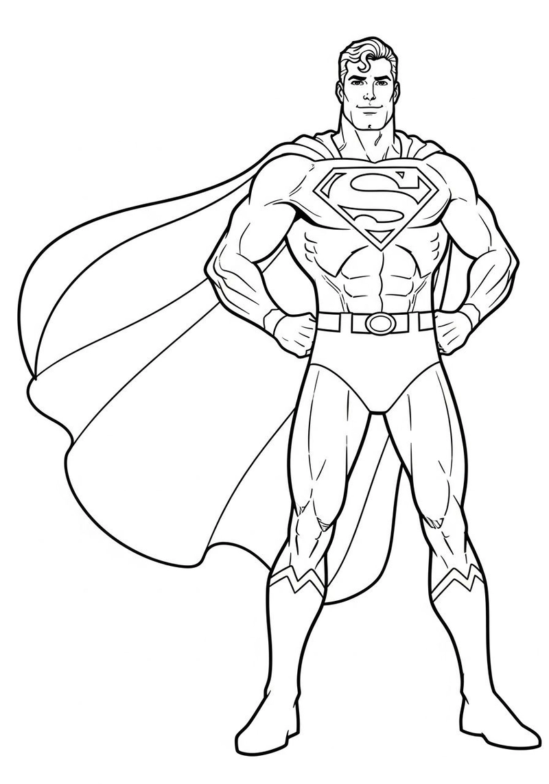 Gallery - 251+ tranh tô màu Superman đẹp mắt giúp bé thỏa sức sáng tạo - image 14