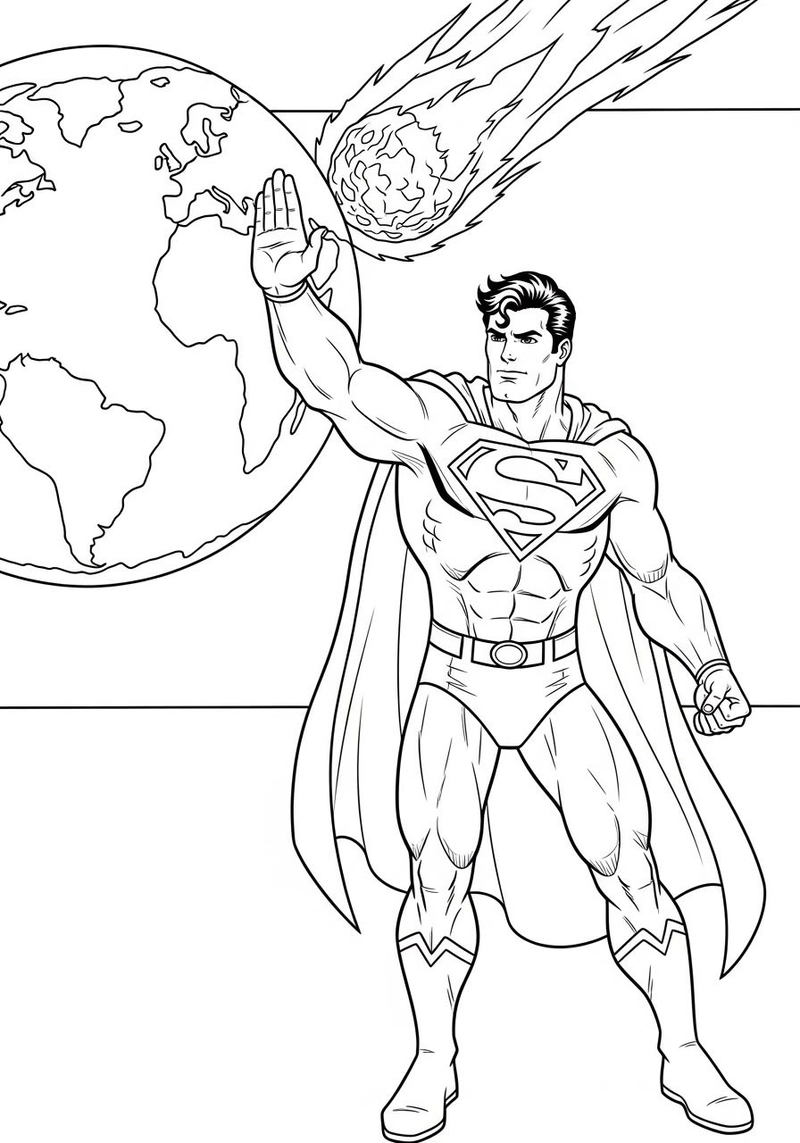 Gallery - 251+ tranh tô màu Superman đẹp mắt giúp bé thỏa sức sáng tạo - image 16