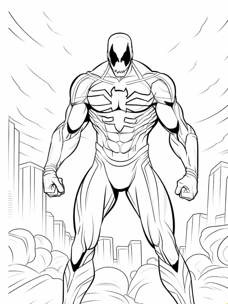 Gallery - 223+ tranh tô màu Venom miễn phí để bé tô vẽ mỗi ngày vui nhộn - image 19